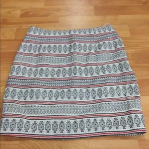 Altar'd State Womens Skirt Size Small Black Red Cream Tribal Knit‎ Lining thumbnail 2