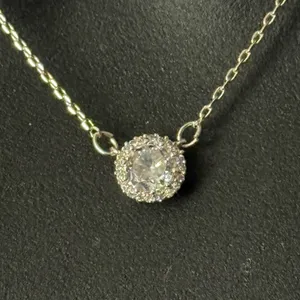 Liz Claiborne dainty halo pendant necklace thumbnail 2