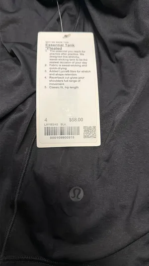 NWT Lululemon sheer black tank size 4 thumbnail 10