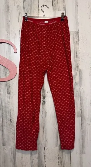 Calvin Klein red pajama pants size small thumbnail 1
