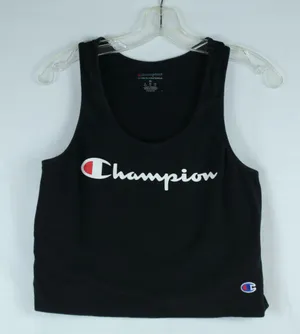 Champion Black Cropped Tank Top Womens Size: XL thumbnail 1