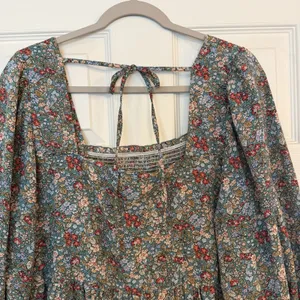 Umgee Maxi‎ Dress 2XL Floral Smocked Maternity Shoot Baby Shower Ruffle Feminine thumbnail 9