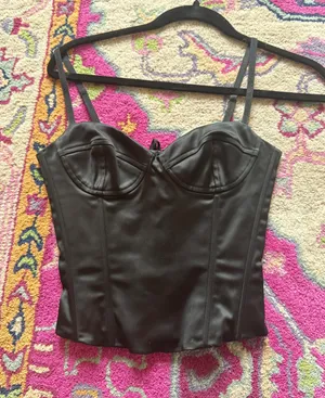 Aritzia Wilfred Corset Black top thumbnail 1