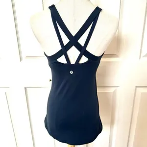 lululemon navy rally your heart tank thumbnail 7