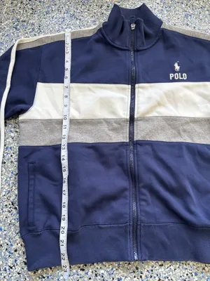 Polo Ralph Lauren navy blue color-blocked track jacket thumbnail 5