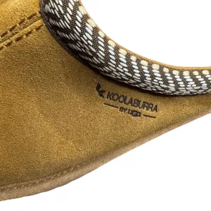 Koolaburra By UGG Slippers Mens Size 7 Brown Suede Faux Fur Lined Comfort thumbnail 4