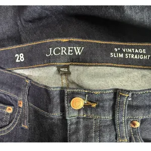 J. Crew 9" Vintage Slim Straight Ankle Cropped Stretch Jean 28 Indigo Dark Blue thumbnail 11