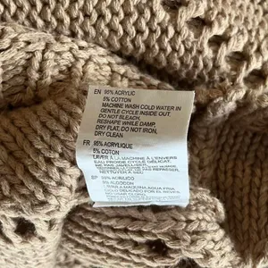 RD Style Tan Open Knit Cardigan‎ Size Large Lightweight Boho Chic thumbnail 5