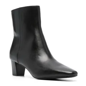 $160 RALPH LAUREN WILLA Black LEATHER ANKLE SOFT HEEL BOOTS Size 7 thumbnail 1