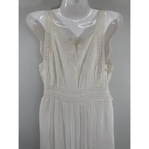 Chelsea & Violet‎ White Lace Crochet V-Neck Maxi Dress Women Small Boho Summer thumbnail 8