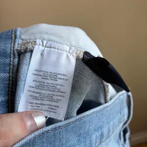 Madewell 9" high rise skinny crop 32 light wash blue jeans women's button detail thumbnail 7