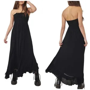 FREE PEOPLEAdella Corset Maxi Dress In Black Size S thumbnail 3