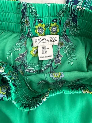 Rachel Zoe Green Floral Wide Leg Pants thumbnail 3
