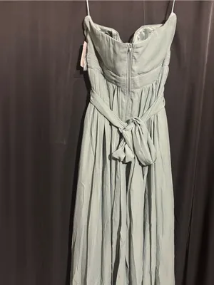 Birdy Grey Sleeveless Light Sage Chiffon Maxi Dress Elegant Women's Evening Gown thumbnail 7