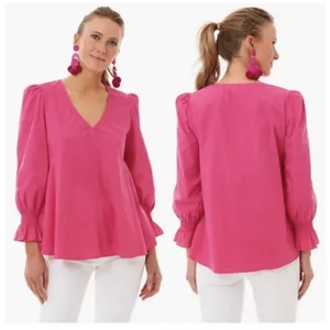 Tuckernuck Pomander Place Easton Blouse Hot Pink‎ Size Small thumbnail 2