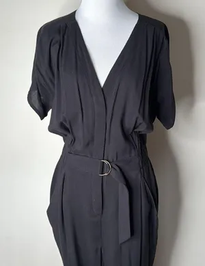 Urban Outfitters Silence + Noise Black Belted Jumpsuit thumbnail 2