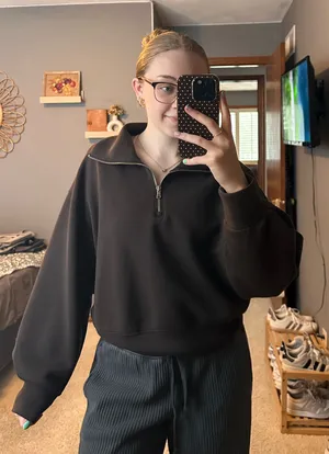 Old Navy Active Brown Quarter Zip thumbnail 1