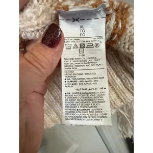 Old Navy Sweater Open Cardigan Fringe Drape Oatmeal SzXL‎ thumbnail 5