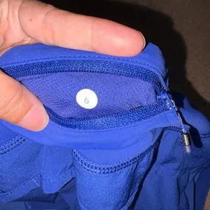Lululemon Hotty Hot Skirt II Activewear Mesh Hem Sapphire Blue 6 thumbnail 7