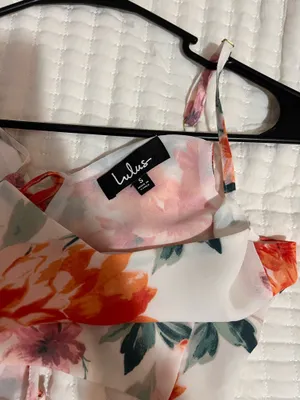 Lulus floral print two-piece maxi dress thumbnail 3