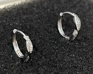 13mm CZ Small Hoop Earrings for Men Women Streetwear Punk Hip Hop Unisex Earring thumbnail 1