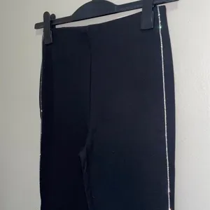 Zara black leggings with rhinestones thumbnail 4