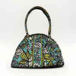 Women’s Vera Bradley Turquoise & Lime Green Flower Decoration Vibe Hand Purse thumbnail 1