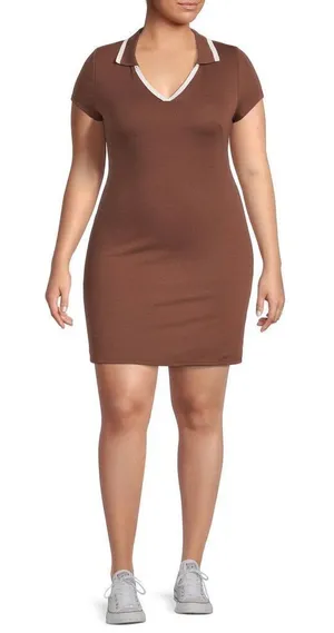 ✨Madden NYC Women's Short Sleeve V-Neck Polo Sz Large Dress✨ thumbnail 1