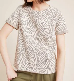Anthropologie Structured Zebra Top thumbnail 1
