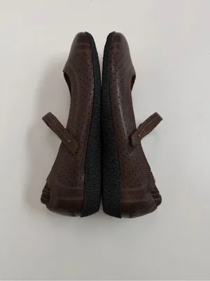 Taos Transit Mary Janes Shoes Flats Leather Lightweight Comfort Travel Brown thumbnail 6
