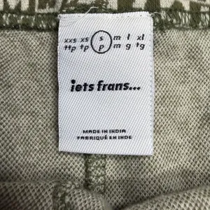 iets frans Urban Outfitters Olive Green Checkered Logo Flare Leggings Size S thumbnail 3