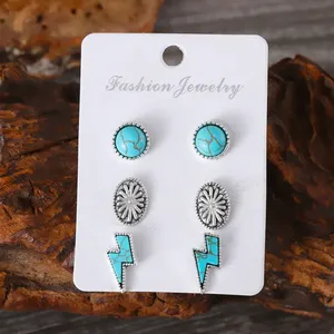 3 Piece Set of Stud Earrings Multiple thumbnail 1