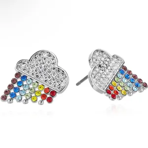 NWOT Kate♠️Spade Into the Sky Rainbow Cloud Stud Earrings thumbnail 2