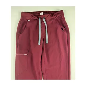 FIGS Women's Zamora Jogger Scrub Pants XS Burgundy thumbnail 2