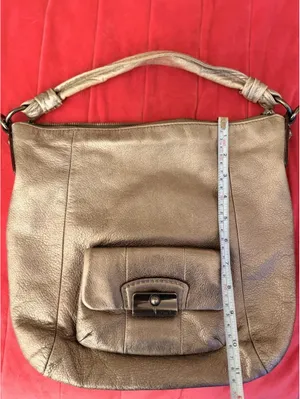 Vintage Coach Kristin Metallic Leather Hobo Bag 2010 thumbnail 7