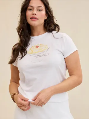 Aerie soft cotton white tee flowy plus size Xxl 2X casual beach graphic yellow thumbnail 1