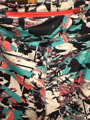 The North Face Coral, Teal & Black Abstract Running Shorts thumbnail 4