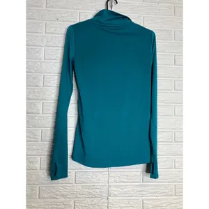 PINK Quarter Zip‎ Pullover Womens XS Teal Excellent Ultimate Logo Thumbhole thumbnail 4