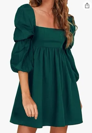 Exlura Emerald Green Silk Amazon Mini Dress thumbnail 1