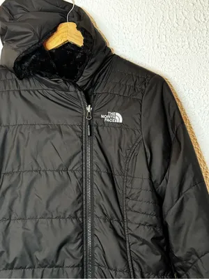 The North Face Mossbud Swirl Reversible Black Hooded Quilted Parka thumbnail 2