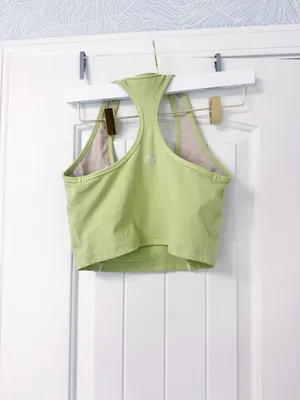 TYC Til You Collapse Tank Corset crop Lime Green Bra Size Small thumbnail 4