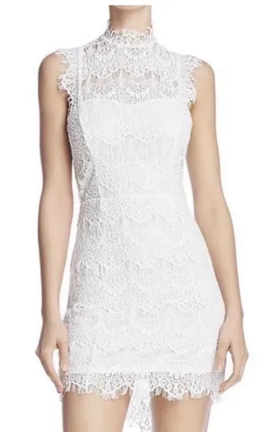 Free People Intimately White Lace Backless Mini Dress Small Bridal thumbnail 1