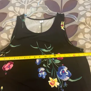 NWT Old Navy Black Floral Women Sleeveless Dress Sz L thumbnail 5