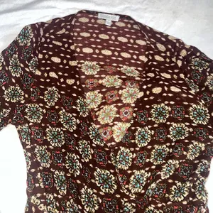 Patrons Of Peace M Medium Tulip Wrap Printed Boho Long Sleeve Dress thumbnail 4
