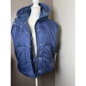 Free People FP Movement Navy Quilted Parker Hooded Puffer Vest Size Small NWT thumbnail 4