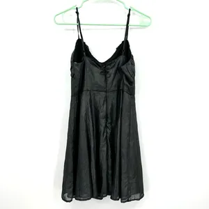 Lulus size medium sleeveless mini dress‎ hidden rear zip lined sparkly dark gray thumbnail 2