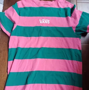 Vans tshirt in green and pink size small women's thumbnail 1