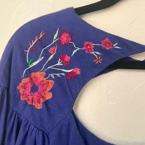 Free People Lita embroidered cutout long sleeve top size m thumbnail 6