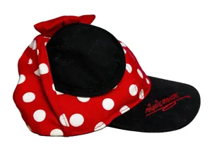 Disney Parks Baseball Hat Cap Minnie Mouse Ears Cotton Snap Back Polka Dot OS thumbnail 1