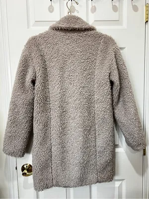 American Eagle Teddy Bear Sherpa Coat Lavender Marshmallow Size XXS Jacket Lined thumbnail 5